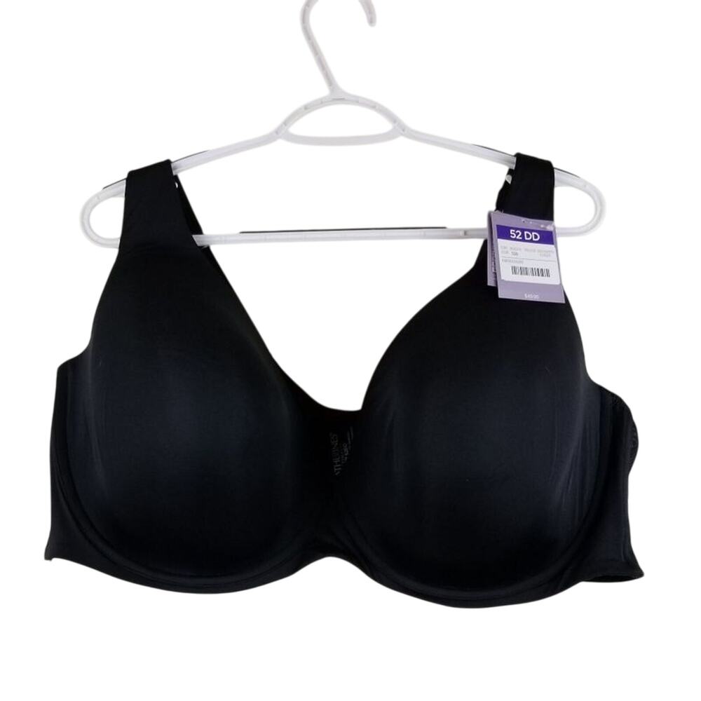 Catherine's Intimates Plunge Underwire Black Bra 52DD NWT